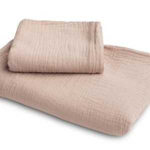 2-element MUSLIN bedding DUSTY ROSE 100x135 cm