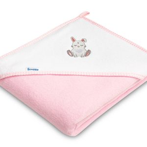 TERRY BATH COVER 100X100 PINK BUNNY