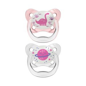 PV22007  PreVent Glow in the Dark BUTTERFLY SHIELD Pacifier - Stage 1, Assorted, 2-Pack