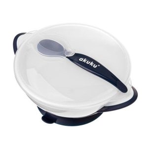 A0503 Bowl with section cup and spoon NAVY