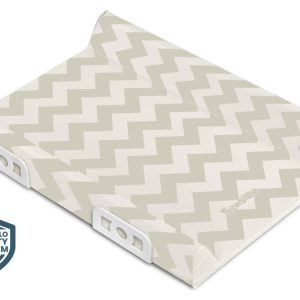 Stiffened Changing Pad WITH SAFETY SYSTEM - ZIGZAG BEIGE