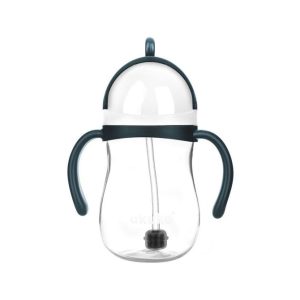 A0166 Cup with weight straw blue/white