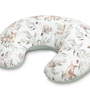 NURSING PILLOW WAFFLE DEERS MINT