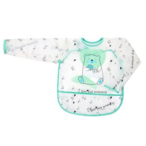 A0518 Baby long-sleeved apron, with pocket and velcro closure 100% EVA (33 x 35 cm)