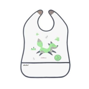 A0519 Baby bib with velcro closure and pocket  30 x 30 cm, 100% EVA