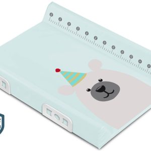Stiffened Changing Pad WITH SAFETY SYSTEM - PARTY BEAR MINT 70 cm
