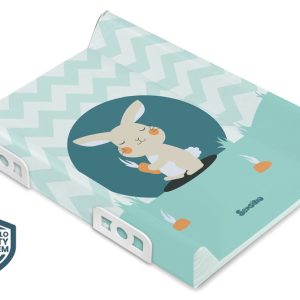 Stiffened Changing Pad WITH SAFETY SYSTEM - LOVELY FRIENDS - RABBIT MINT 70 cm