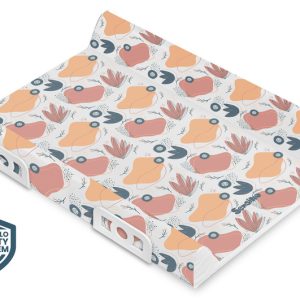 Stiffened Changing Pad with Safety System– GARDEN FLOWERS PLATINUM 70 cm