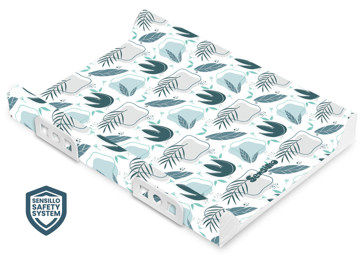 Stiffened Changing Pad with Safety System– GARDEN PALMS PLATINUM 70 cm