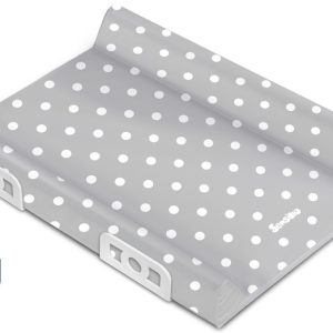 Stiffened Changing Pad with Safety System–  PATTERNS DOTS GREY 70 cm