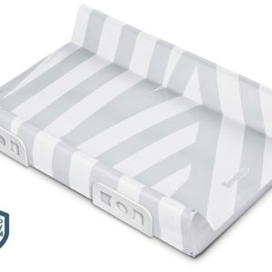 Stiffened Changing Pad with Safety System– PATTERNS STRIPES PLATINUM 70 cm