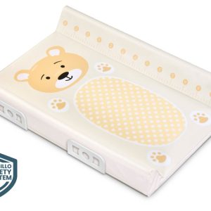 Stiffened Changing Pad WITH SAFETY SYSTEM - ANIMALS TEDDY BEIGE