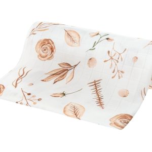 0364 BAMBOO DIAPER 30X30 FLOWERS BOHO