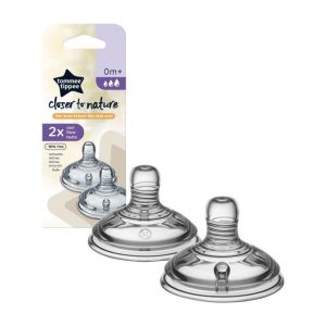 Tommee Tippee Closer to Nature Teat Slow Flow 2Pk
