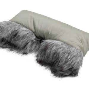 Muff with faux fur GREY