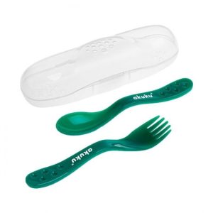 A0074  The cutlery set in case green