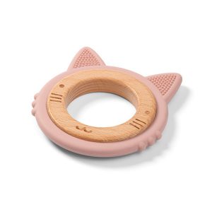 1076/02 Wooden & silicone teether KITTEN