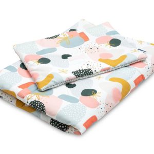 COTTON COT SET ABSTRACTION DOTS GREY