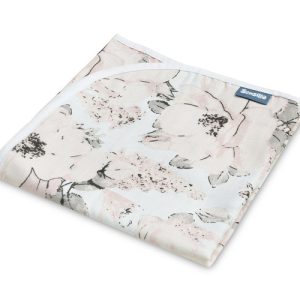MUSLIN BLANKET PEONY / ASH 80x100cm