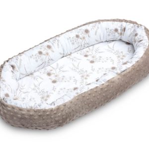BABY NEST MINKY 70x30 LIGHT BROWN EMBROIDERY