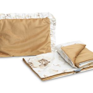 VELVET TROLLEY SET WITH FLOUNCE DREAM BEIGE