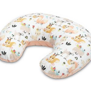 PILLOW FOR FEEDING VELVET PICNIC PEACH