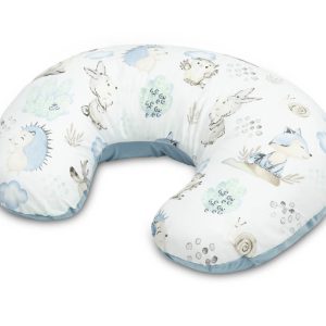 PILLOW FOR FEEDING VELVET STROLL BLUE