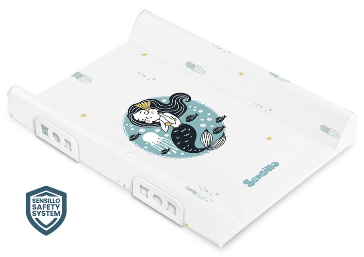 Stiffened Changing Pad with Safety System– Pet - Blue Siren 70 cm