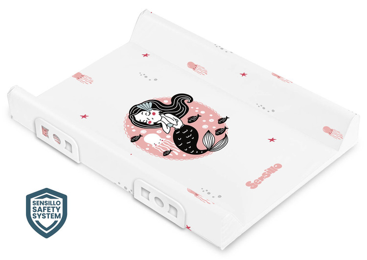 Stiffened Changing Pad with Safety System– Pet - pink siren 70 cm