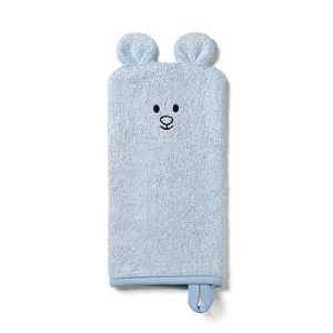 787/02 Bamboo baby wash mitt blue