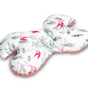 Butterfly Pillow – birds retro pink