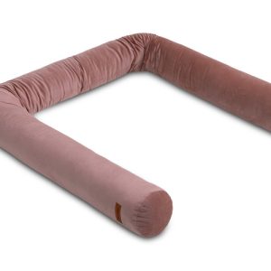 COT BUMPER ROLLER VELVET DIRTY PINK