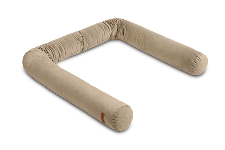 COT BUMPER ROLLER VELVET BEIGE