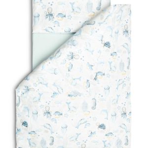 TWO ELEMENT BEDDING + BEDSHEET UNDERWATER WORLD 100X135 CM