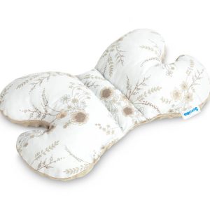 BUTTERFLY PILLOW 26X35 BROWN EMBROIDERY