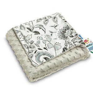 MINKY BLANKET GREY FOLK 75 X 100