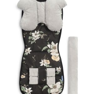 Pushchair Liner Deluxe – Black Flowers