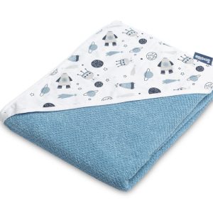 CREPE HOODED BATH TOWEL 100X100 JEANS