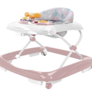 53274 WALKER WITH STEERING WHEELS SILICONE WHEELS PINK