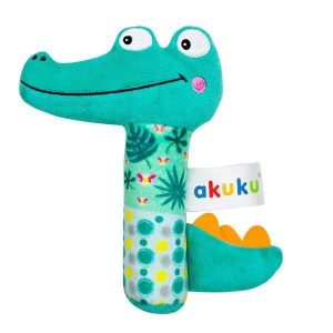 A0644 RATTLE SQUEAKER CROCODILE PLUSH