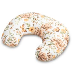 PILLOW FOR FEEDING VELVET SQUARE BEIGE