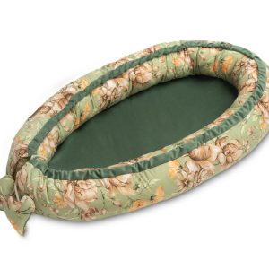 Velvet Baby Nest/baby Cocoon – SQUARE GREEN