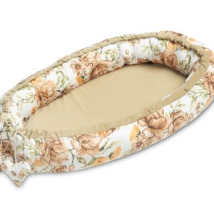 Velvet Baby Nest/baby Cocoon – SQUARE BEIGE