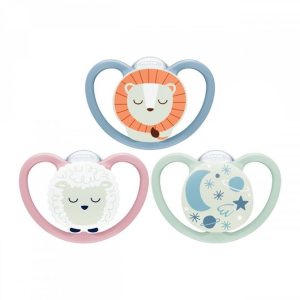 736619 SILICONE PACIFIER SPACE 6-18 2PCS/BOX