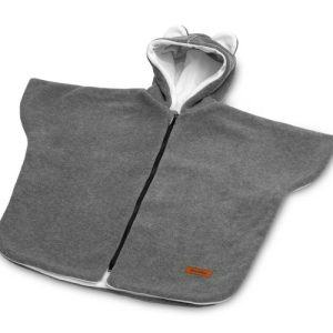 CAR SEAT PONCHO GREY MELANGE / WHITE