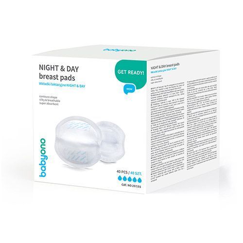 297/01 NIGHT AND DAY BREAST PADS 40 PCS