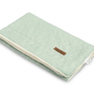 EMBROIDERED BLANKET 80X100 LIGHT MINT PLUSH