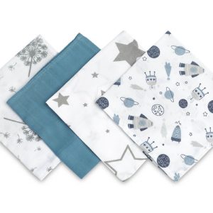 Spit up diaper 4 pieces packaging – blue