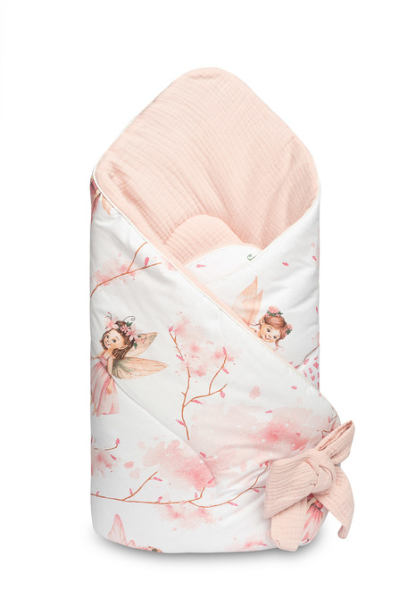 BABY NEST CONE WRAP PINK FAIRY 75x75