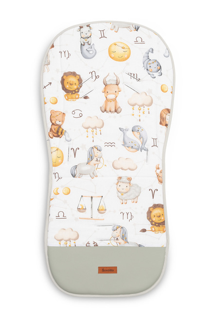 MUSLIN INSERT FOR A STROLLER - GRAY ZODIAC